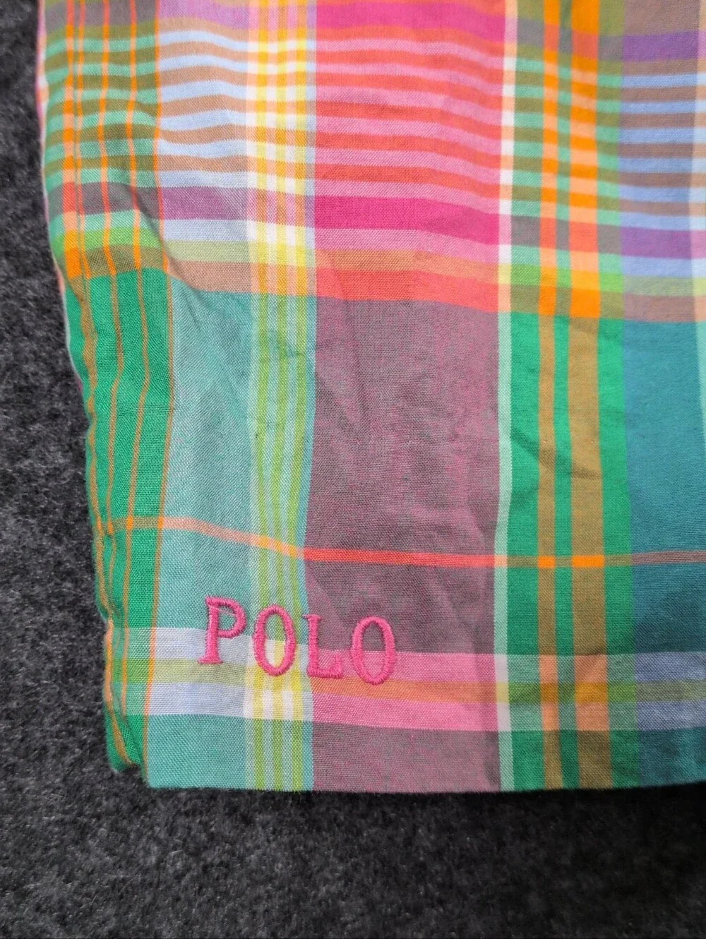 Polo Ralph Lauren Girls 14 Poplin Plaid Button Front Sundress